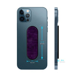 Geometric Purple Glass case with Slider Phone Grip Combo