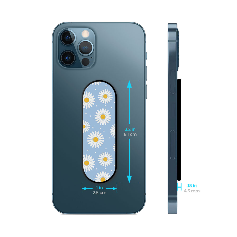 Pastel Blue Glass case with Slider Phone Grip Combo