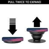 Moon Night Glass case with Square Phone Grip Combo