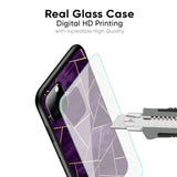 Geometric Purple Glass Case For Oppo A16K