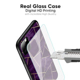 Geometric Purple Glass Case For iPhone XS Max