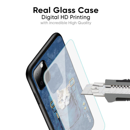 Kitty In Pocket Glass Case For iPhone XS Max