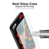 Retro Gorgeous Flower Glass Case for Vivo V23 5G