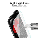 Red Moon Tiger Glass Case for iPhone SE 2020