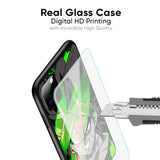 Anime Green Splash Glass Case for iPhone 14 Pro Max