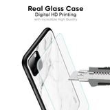 Modern White Marble Glass Case for Poco M4 5G