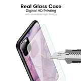 Purple Gold Marble Glass Case for Vivo X50 Pro