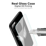 White Angel Wings Glass Case for iPhone XS