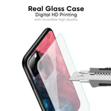 Blue & Red Smoke Glass Case for Realme C21Y