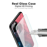 Blue & Red Smoke Glass Case for Realme 7i
