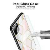 Geometrical Marble Glass Case for iPhone XS