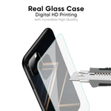 Sleek Golden & Navy Glass Case for iPhone XS