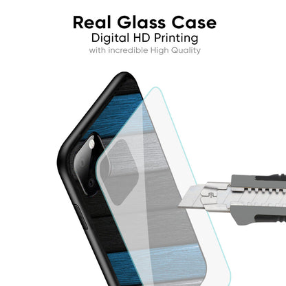 Multicolor Wooden Effect Glass Case for iPhone XS Max