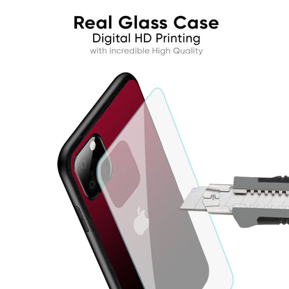 Wine Red Glass Case For iPhone XS Max
