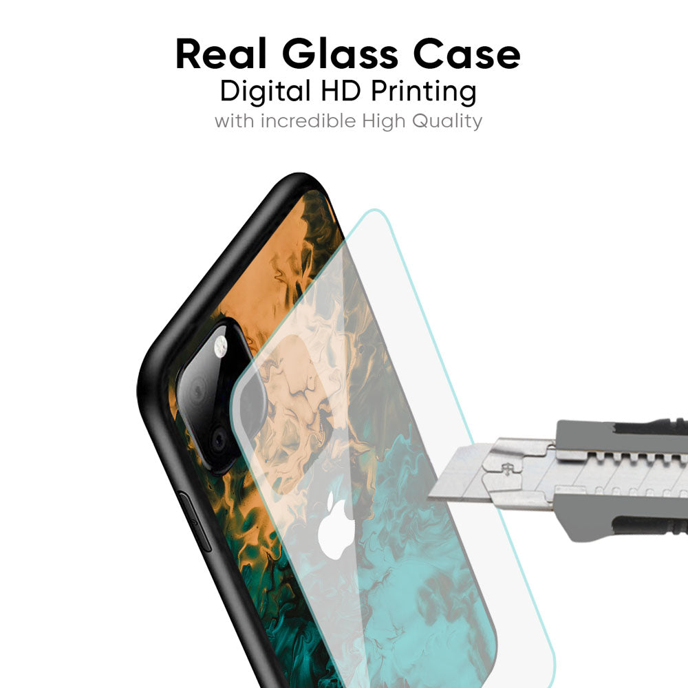 Watercolor Wave Glass Case for iPhone XS Max