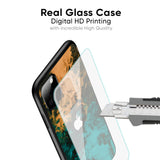 Watercolor Wave Glass Case for iPhone 15 Pro