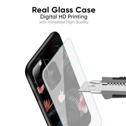 Tropical Art Flower Glass Case for iPhone XS Max