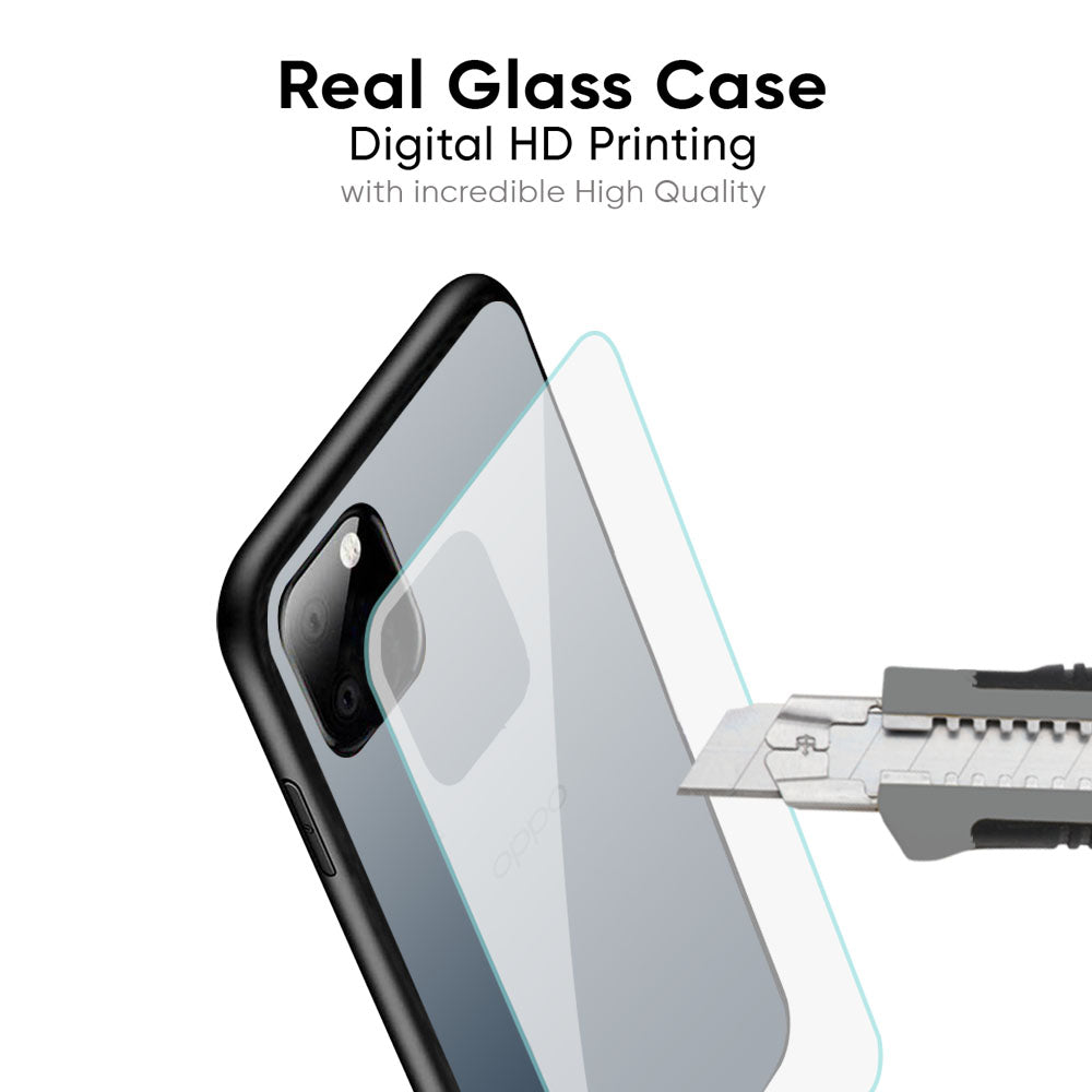 Smokey Grey Color Glass Case For Oppo A58 5G