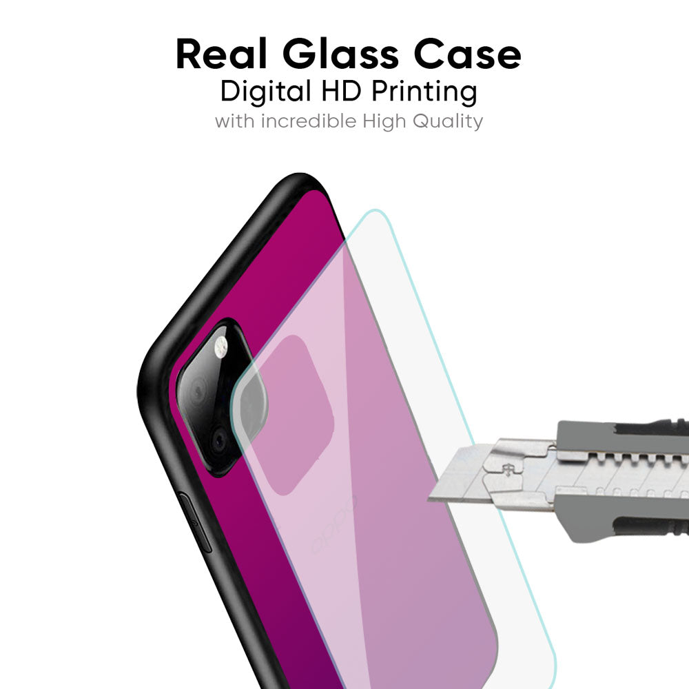 Magenta Gradient Glass Case For Oppo Reno10 5G