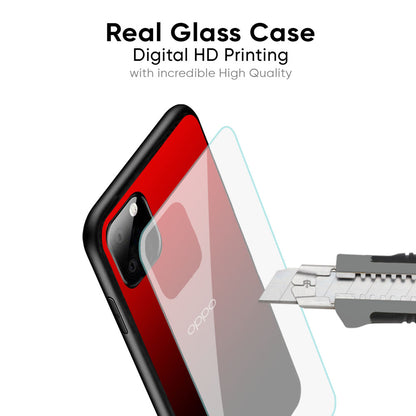 Maroon Faded Glass Case for Oppo Reno4 Pro
