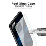Blue Rough Abstract Glass Case for Vivo V21e