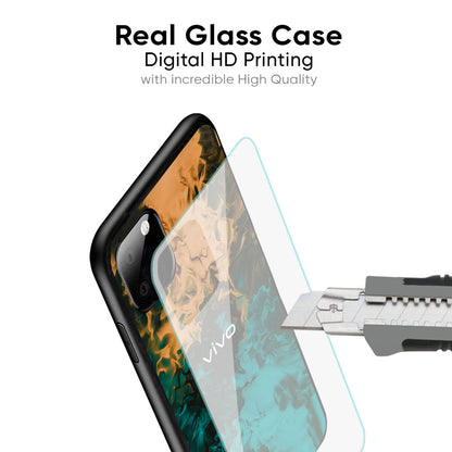 Watercolor Wave Glass Case for Vivo X50 Pro