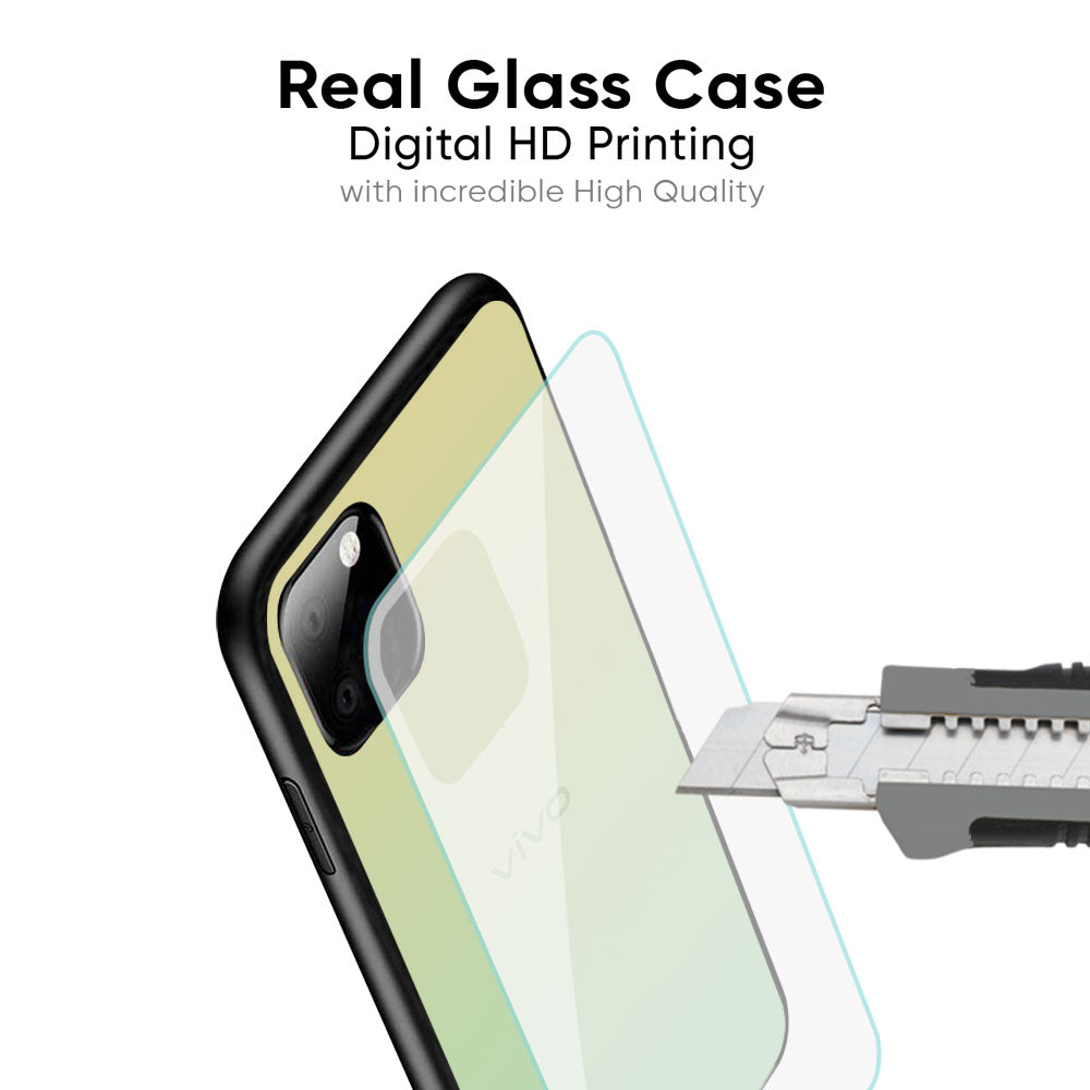 Mint Green Gradient Glass Case for Vivo X50 Pro