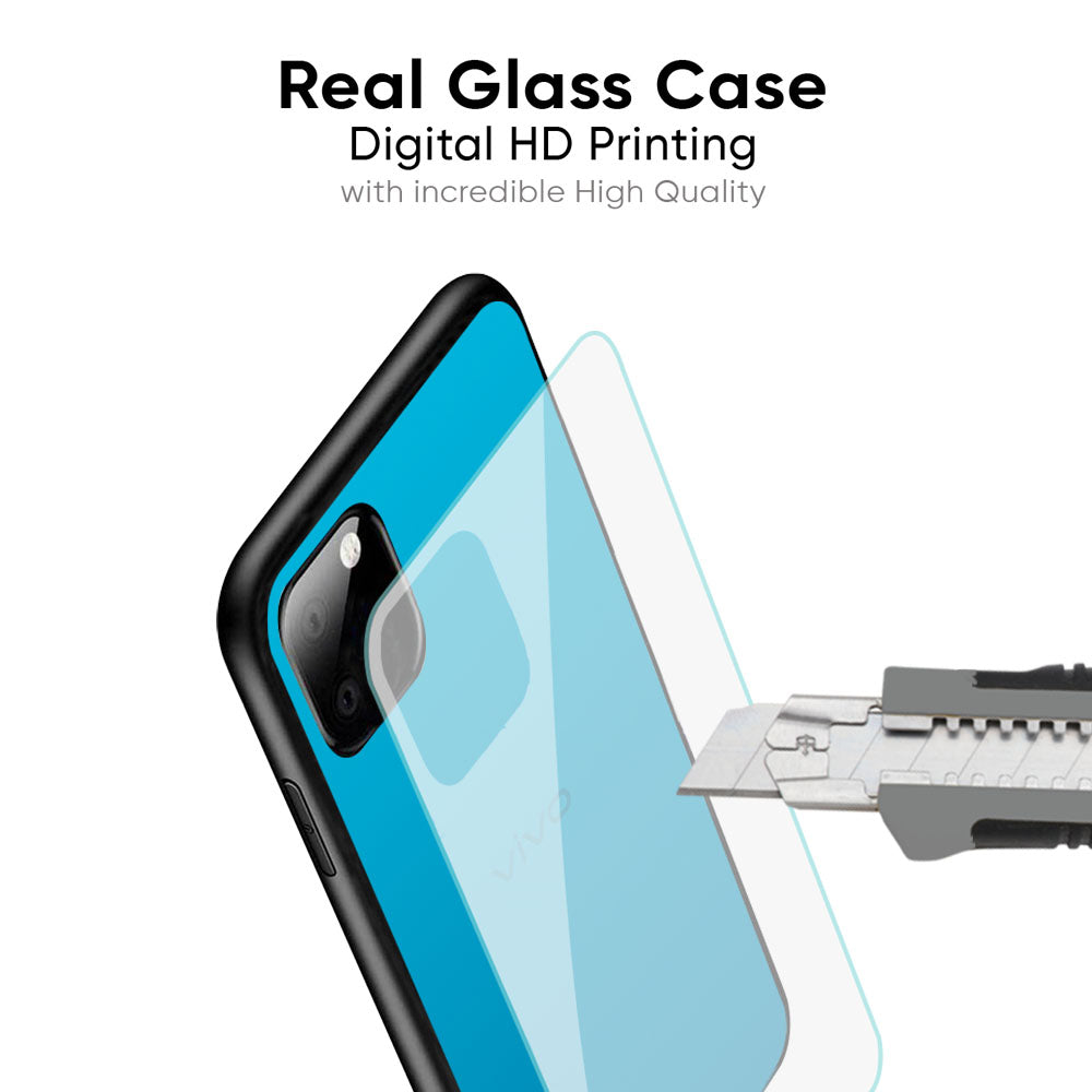 Blue Aqua Glass Case for Vivo X50 Pro