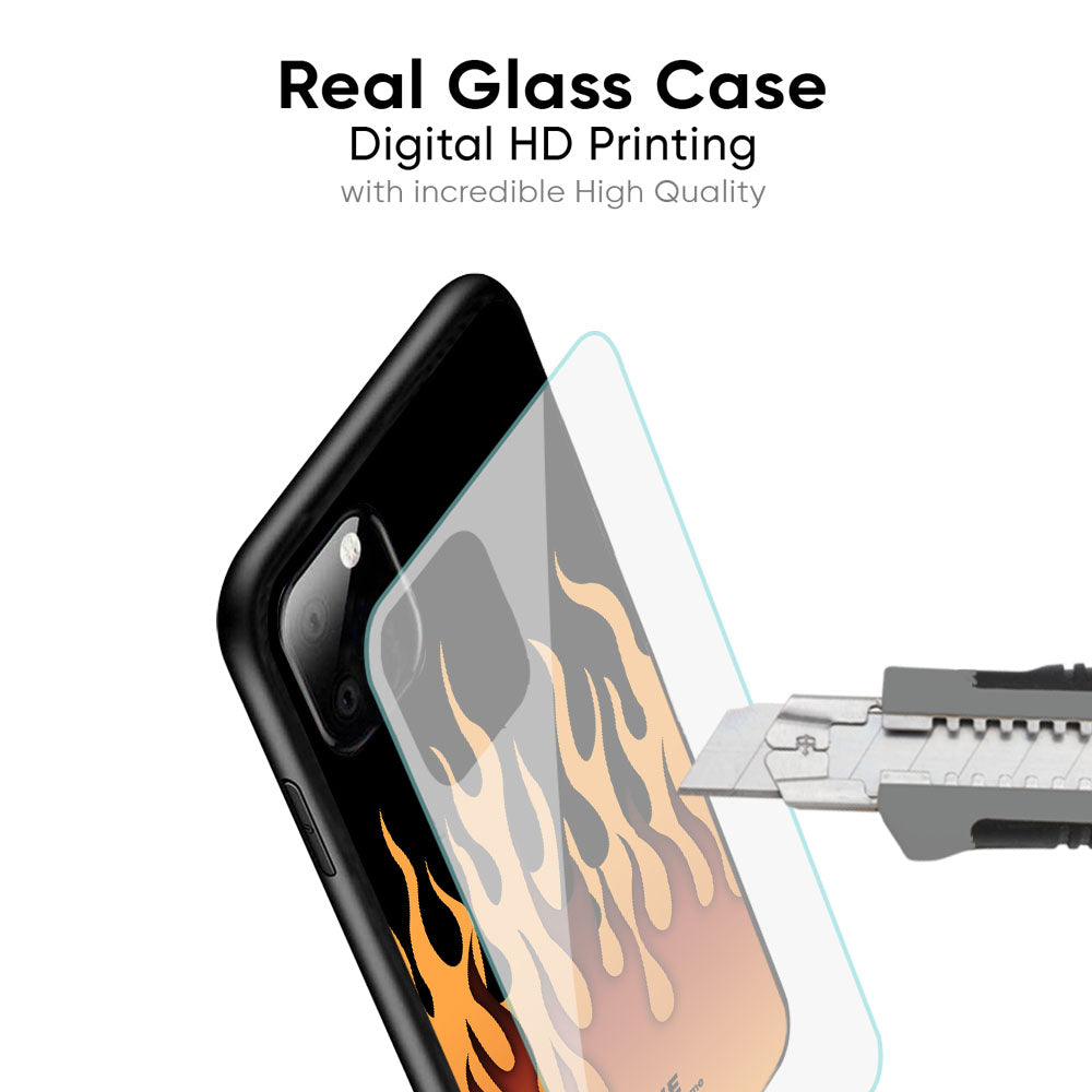 Fire Flame Glass Case for iPhone XS Max