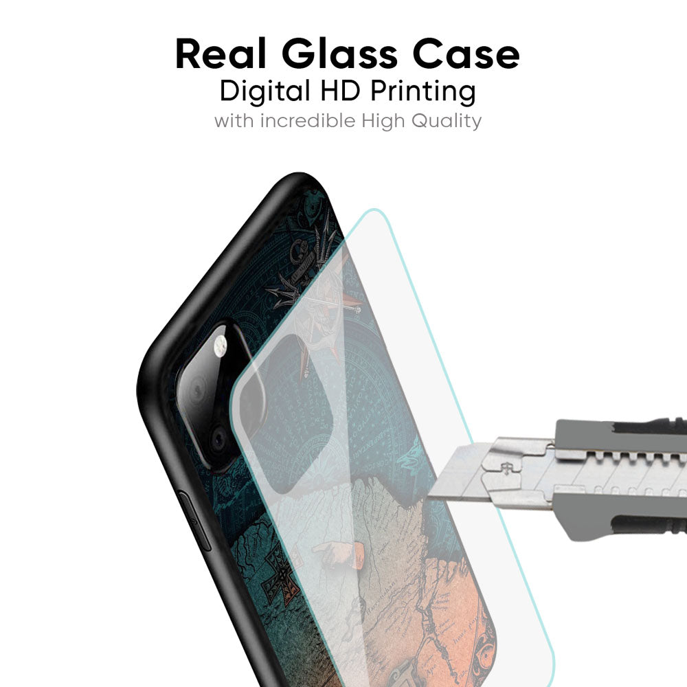 Geographical Map Glass Case for Realme 8 5G
