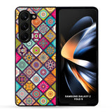 Multicolor Mandala Glass Case for Samsung Galaxy Z Fold5 5G