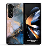 Marble Ink Abstract Glass Case for Samsung Galaxy Z Fold5 5G