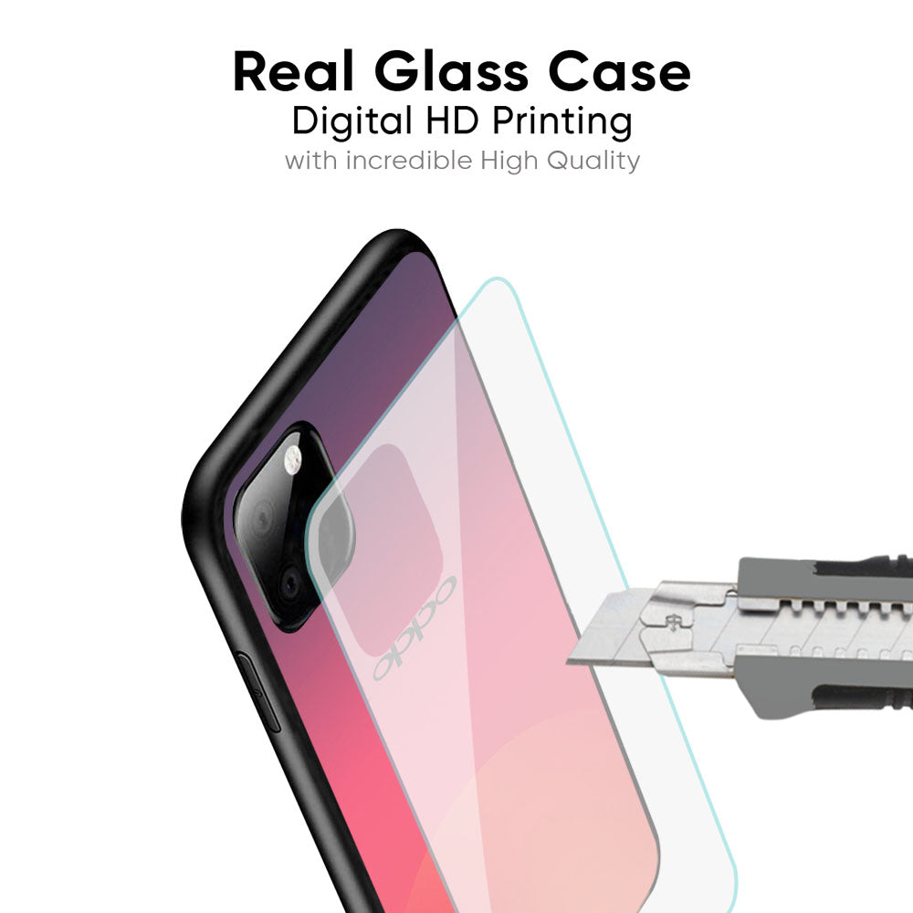 Sunset Orange Glass Case for Oppo A78 5G