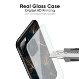 Blue Golden Leaves Glass Case for Google Pixel 6a