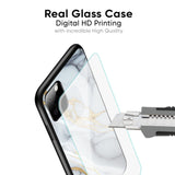 White Grey Marble Glass Case for Google Pixel 6a