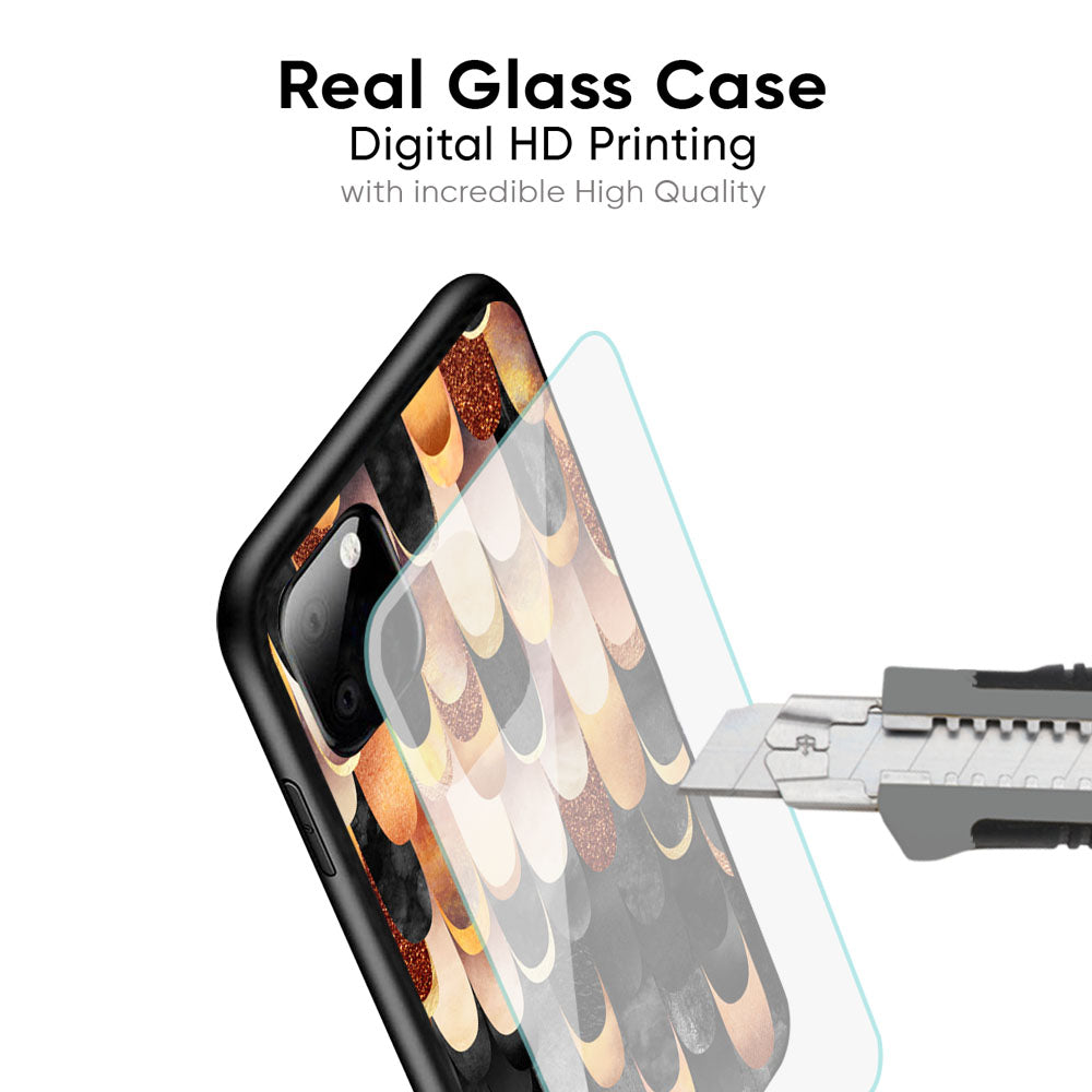 Bronze Abstract Glass Case for Samsung Galaxy A54 5G