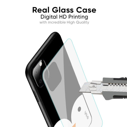 Cute Penguin Glass Case for Redmi Note 12 5G