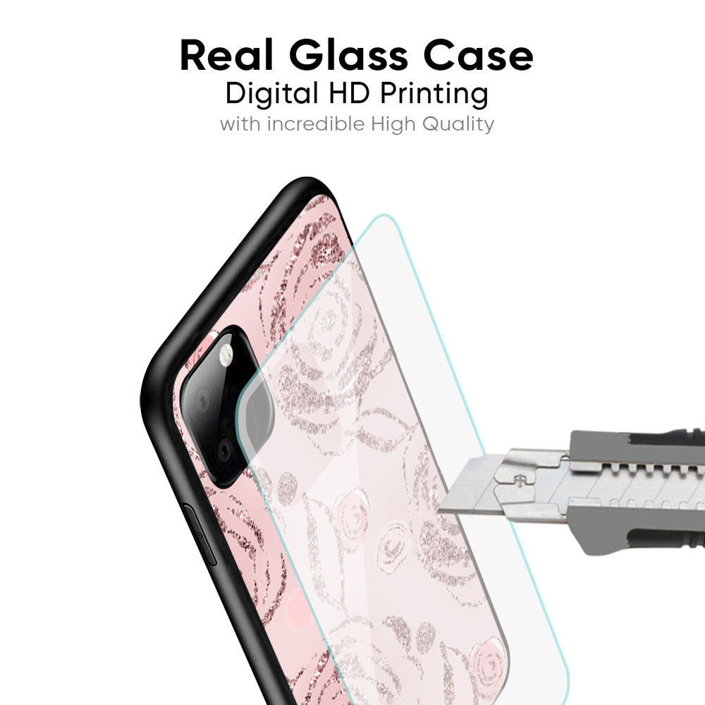 Shimmer Roses Glass case for Redmi Note 12 5G