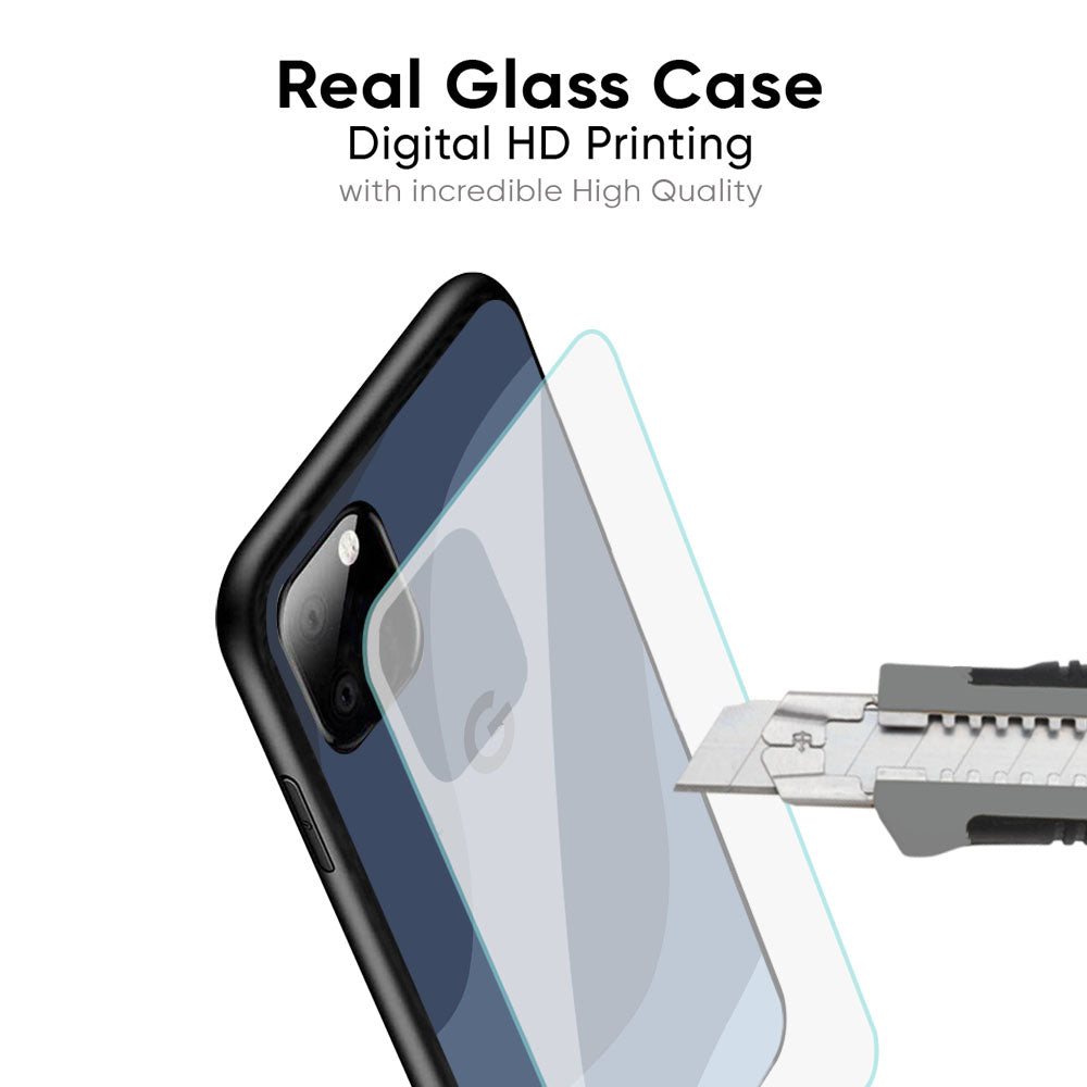 Navy Blue Ombre Glass Case for Google Pixel 6a
