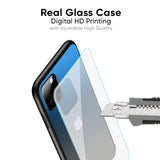 Blue Grey Ombre Glass Case for iPhone SE 2020