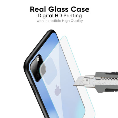 Vibrant Blue Texture Glass Case for iPhone XS