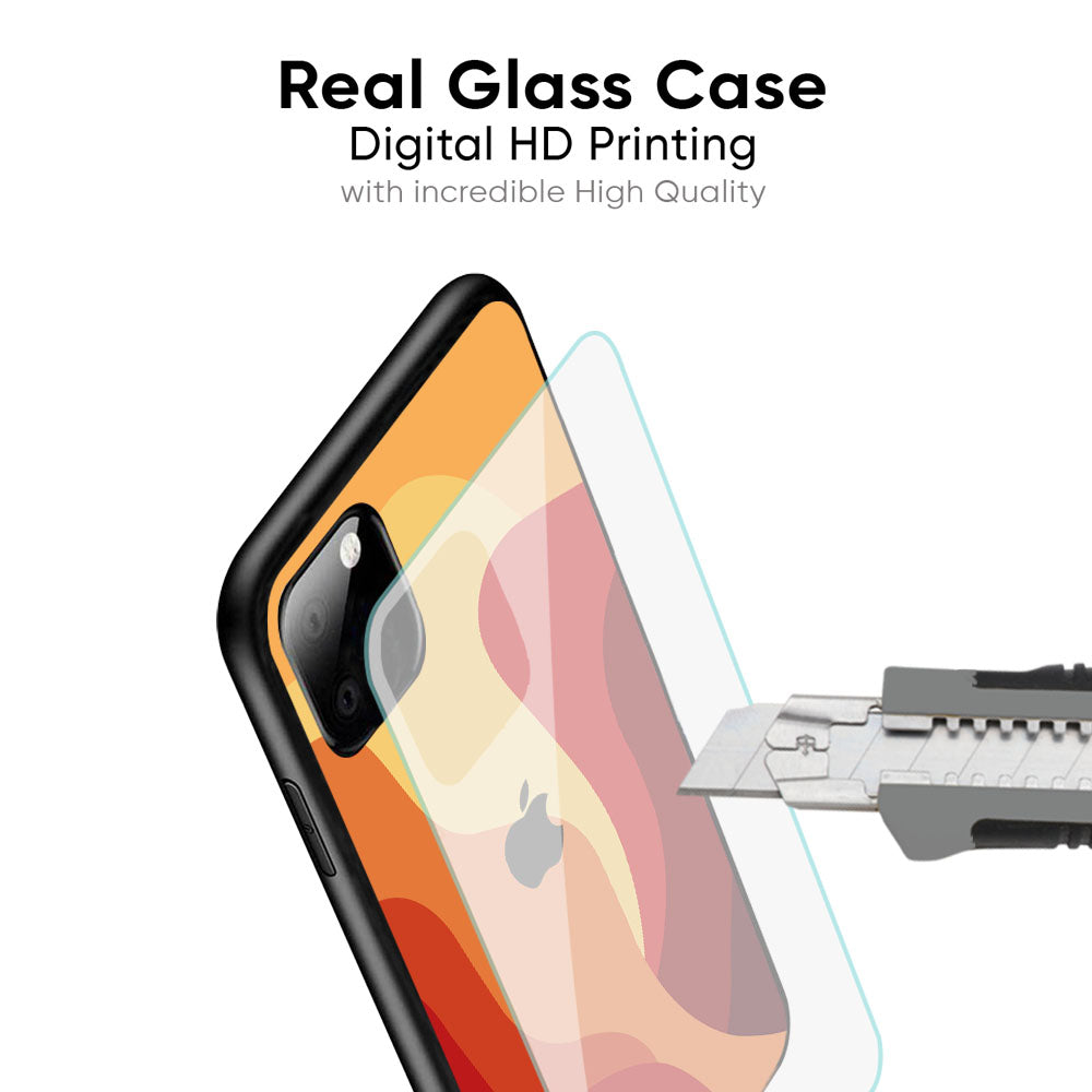Magma Color Pattern Glass Case for iPhone XS Max
