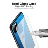 Blue Wave Abstract Glass Case for Motorola Edge 30 Ultra