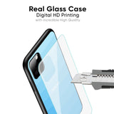 Wavy Blue Pattern Glass Case for Oppo F19 Pro Plus