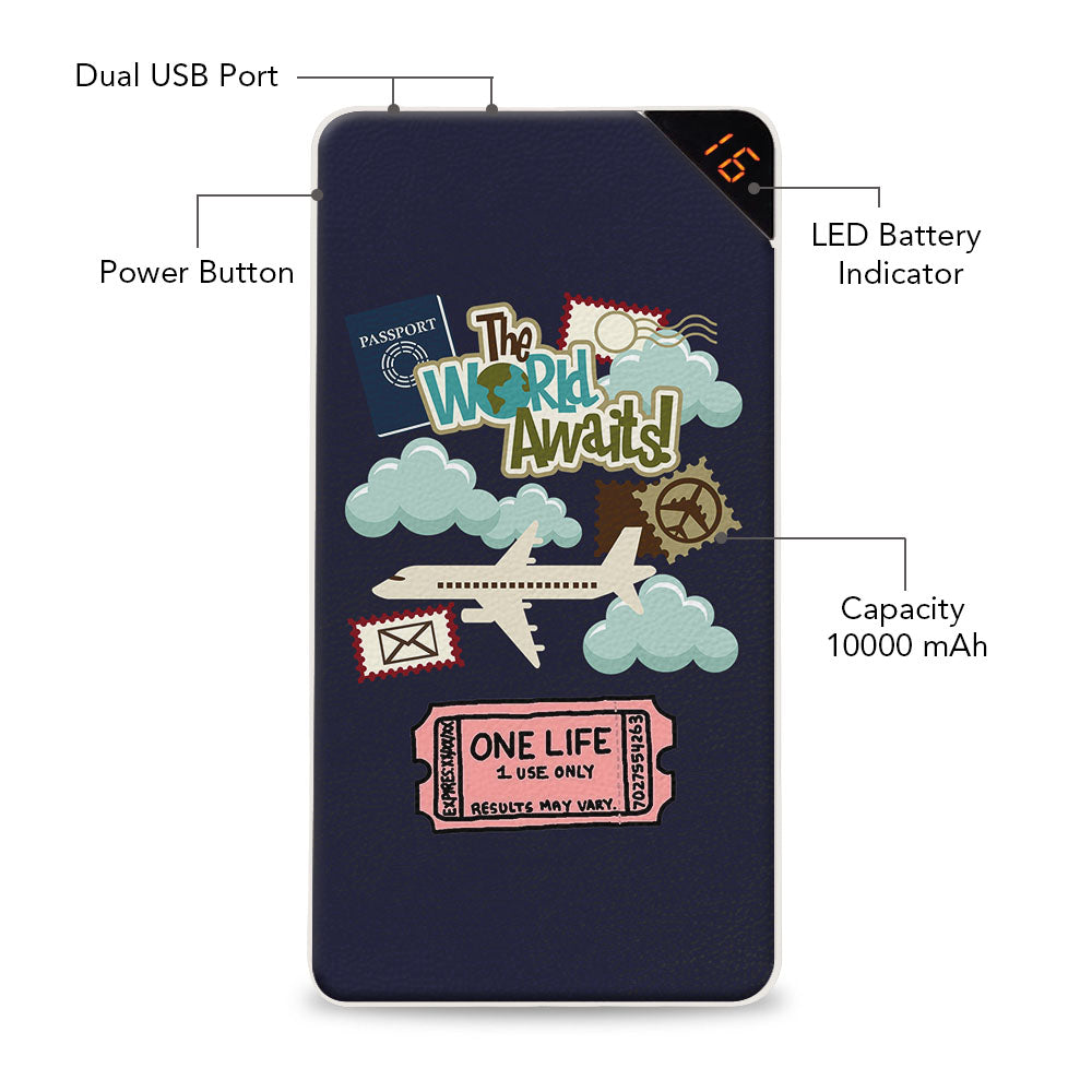 World Awaits 10000 mAh Universal Power Bank