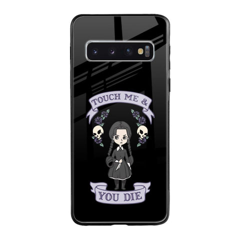 Touch Me & You Die Samsung Galaxy S10 Glass Back Cover Online