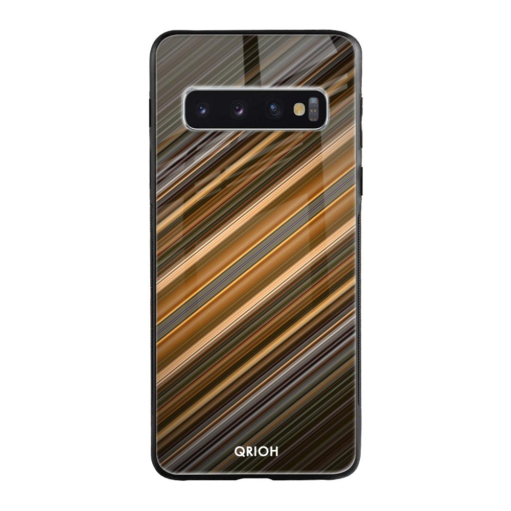 Diagonal Slash Pattern Samsung Galaxy S10 Glass Cases & Covers Online