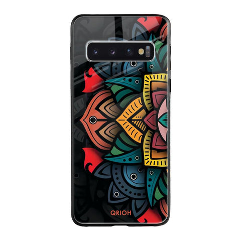 Retro Gorgeous Flower Samsung Galaxy S10 Glass Cases & Covers Online