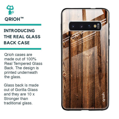 Timber Printed Glass case for Samsung Galaxy S10