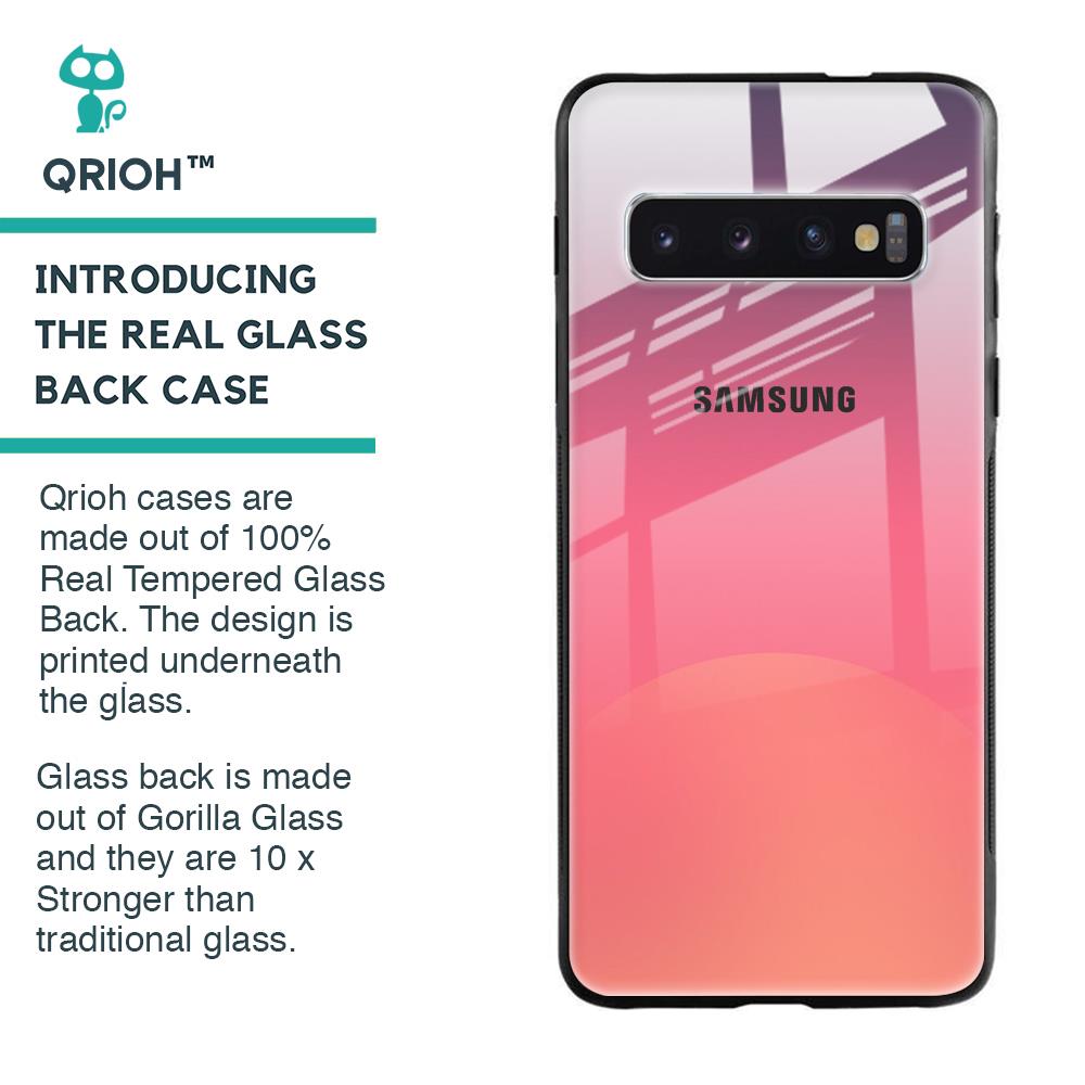 Sunset Orange Glass Case for Samsung Galaxy S10
